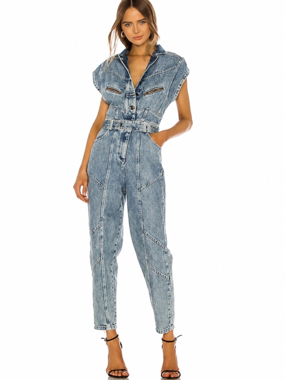 Retrofete Alex Denim Cotton Jumpsuit Size XS